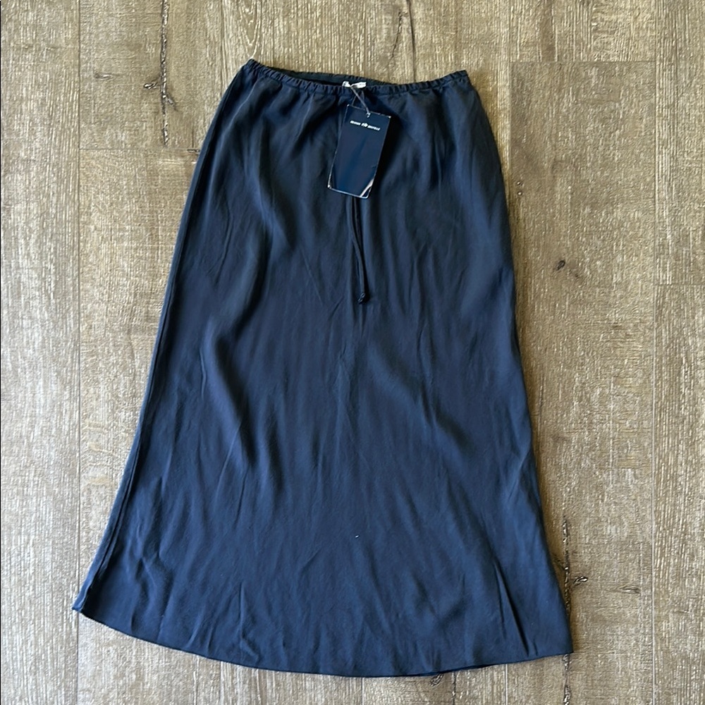 NWT Brandy Melville Navy Blue A-Line Midi/Maxi Skirt size S Italian